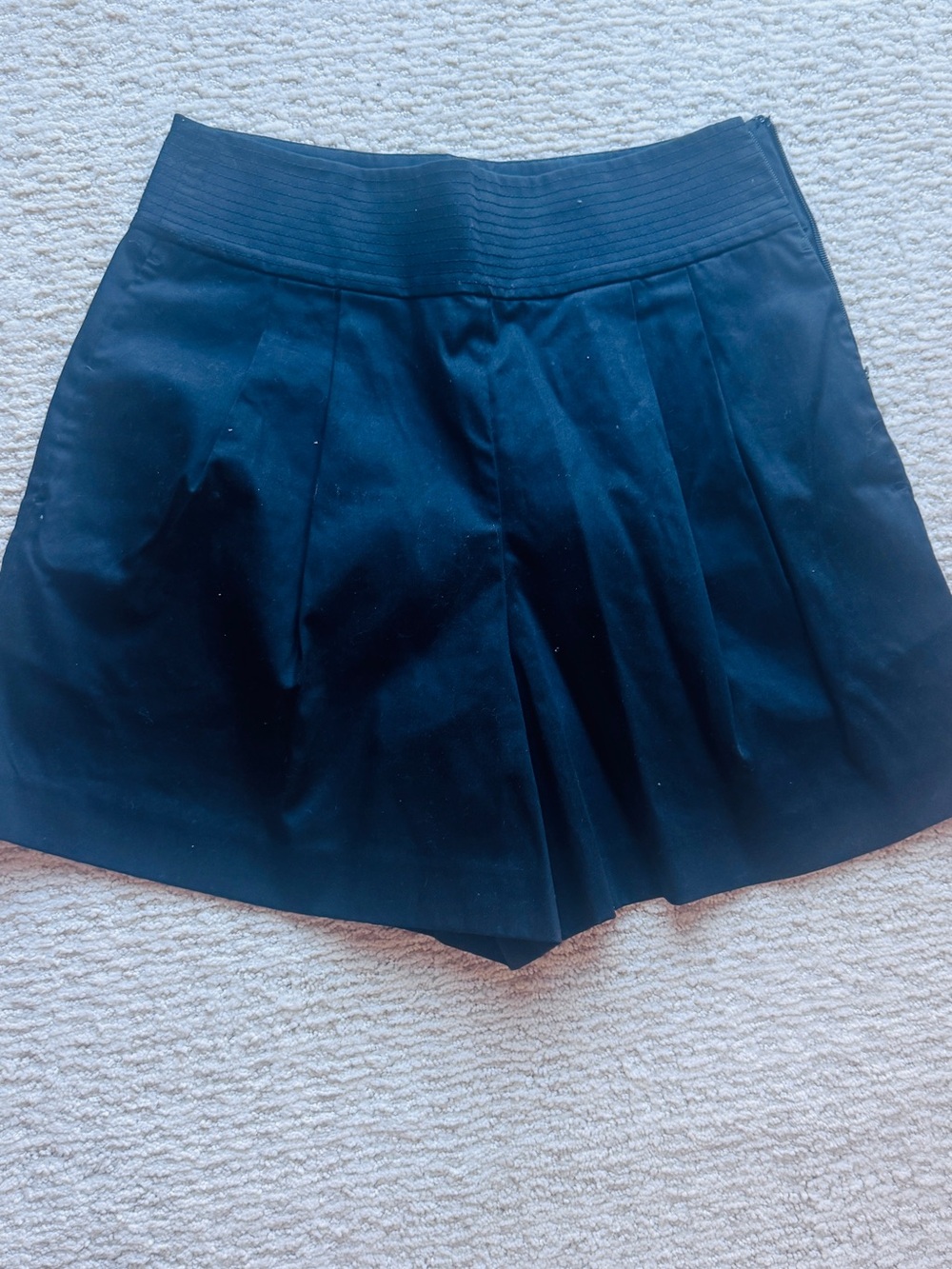 Rebecca Taylor Brand New Large High-Waist Black Pleated Women’s Shorts